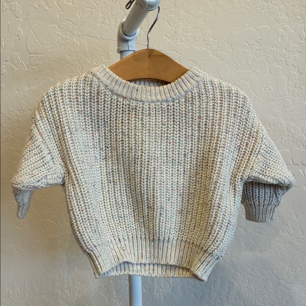 Speckled Cream Crewneck Sweater - Women's Cozy Knit